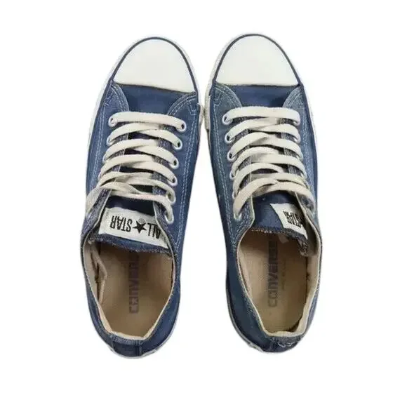 Converse Shoes Made In USA Mens 5.5 Sneaker All Star Canvas Vintage Lace Up Blue - Picture 11 of 15